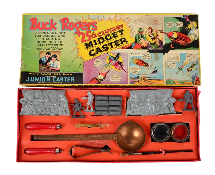 BUCK ROGERS 25TH CENTURY MIDGET CASTER SET IN BOX. 