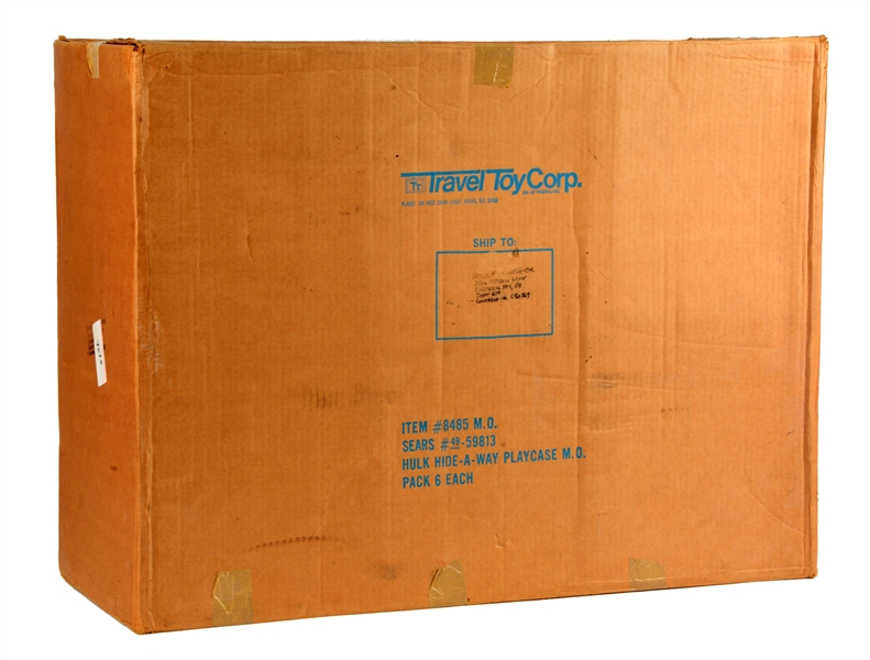 SEALED CASE OF 6  SEARS HULK HIDE-A-AWAY PLAYSETS.