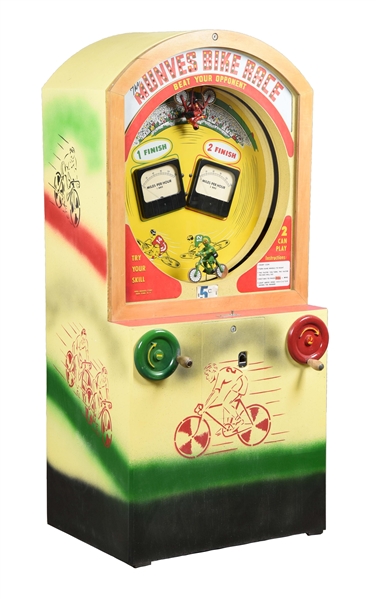 5¢ MIKE MUNVES BIKE RACE ARCADE GAME. 