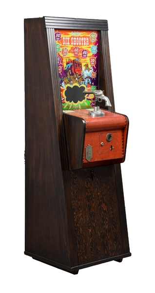 10¢ EXHIBIT SUPPLY CO. DALE SIX SHOOTER ARCADE GAME. 