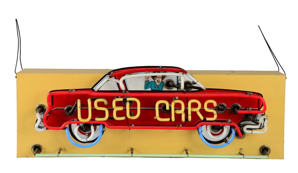 USED CARS NEON SIGN.