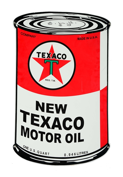 NEW TEXACO MOTOR OIL SIGN. 