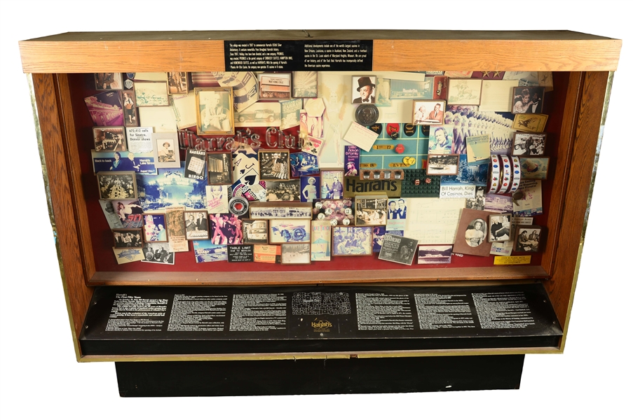 "HARRAHS: THE FIRST FIFTY YEARS" MUSEUM DISPLAY. 
