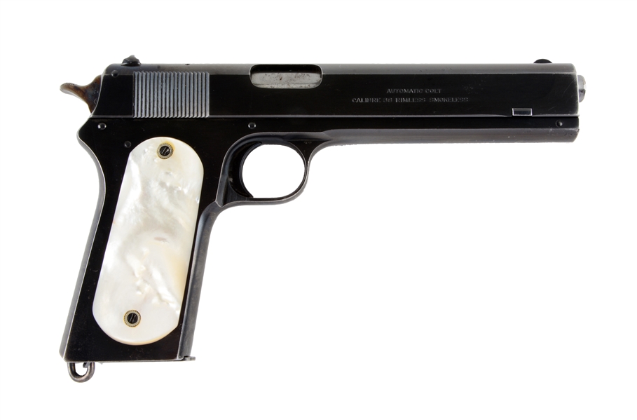 (C) COLT MODEL 1902 MILITARY SEMI-AUTOMATIC PISTOL WITH PEARLS.