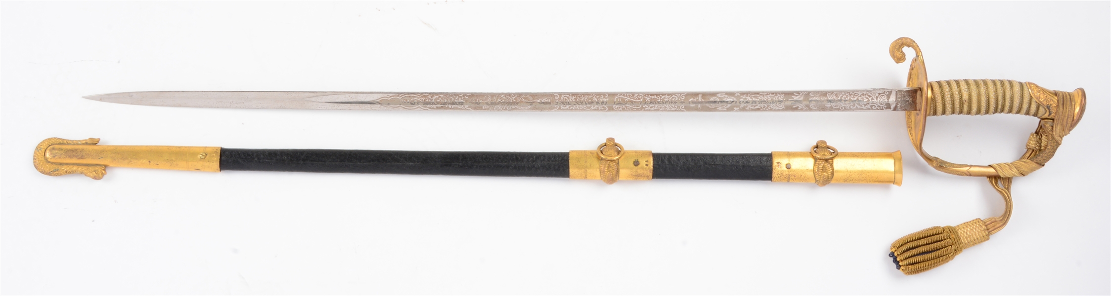 Lot Detail - U.S. MODEL 1850 NAVAL OFFICER'S SWORD.