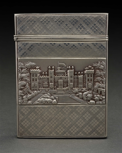 ANTIQUE VICTORIAN STERLING SILVER CARD CASE. 