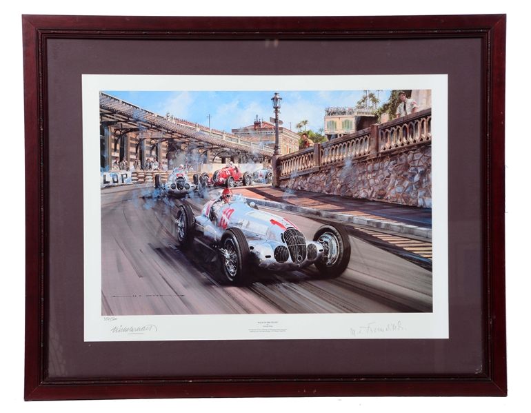 "RACE OF THE TITANS" BY NICHOLAS WATTS FRAMED ARTWORK.