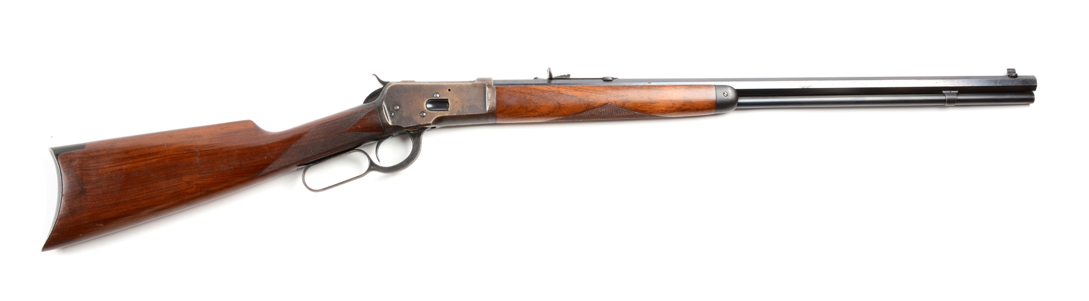 (C) WINCHESTER SEMI-DELUXE MODEL 1892 LEVER ACTION RIFLE.