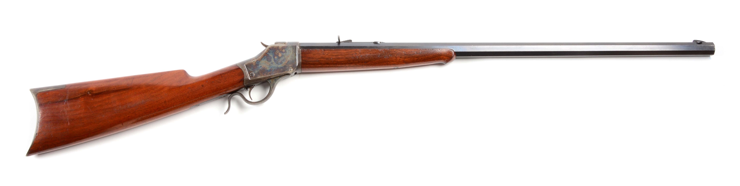 (A) HIGH CONDITION WINCHESTER MODEL 1885 HIGH WALL SINGLE SHOT RIFLE (.38-40).