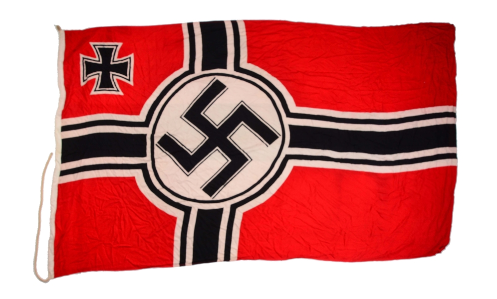 LARGE 6 - 1/2 X 11 NAZI BATTLE FLAG.