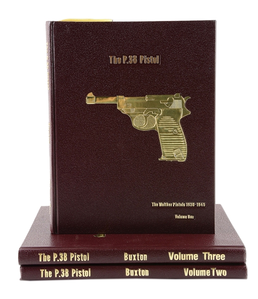 LOT OF 3: HARDCOVER SET "THE P.38 PISTOL" BY BUXTON.