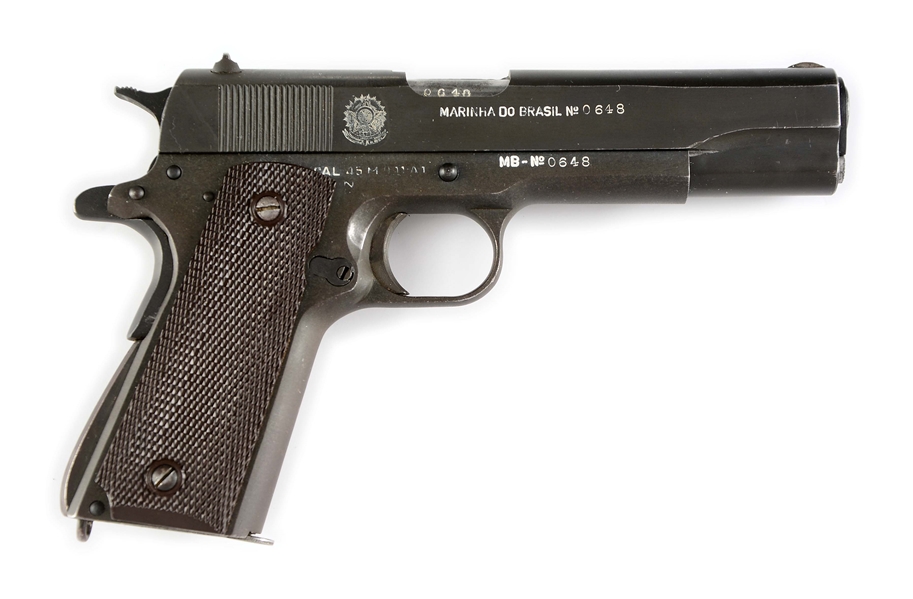 (M) BRAZILIAN NAVY MODEL 1911A1 SEMI-AUTOMATIC PISTOL.