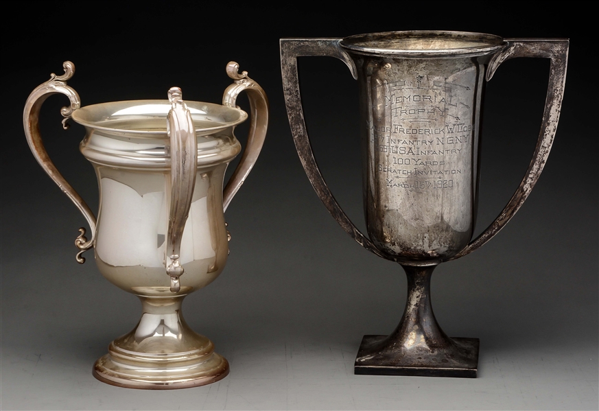 TWO AMERICAN STERLING TROPHIES.