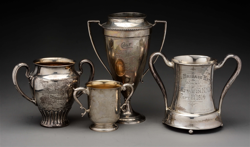 LOT OF 4: AMERICAN STERLING TROPHY CUPS. 