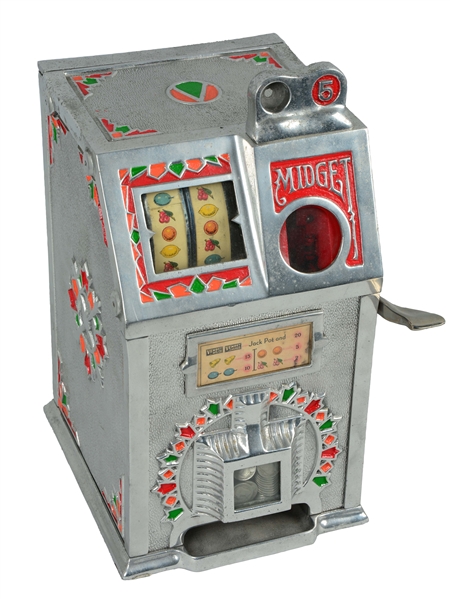 **5¢ VENDET MFG. CO. MIDGET SLOT MACHINE.