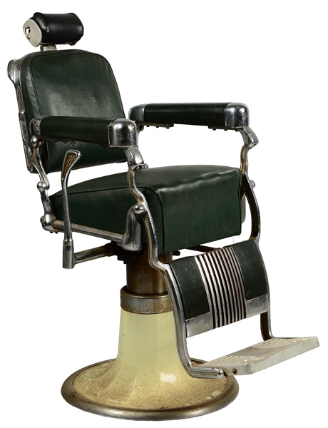 VINTAGE BELMONT BARBER CHAIR.