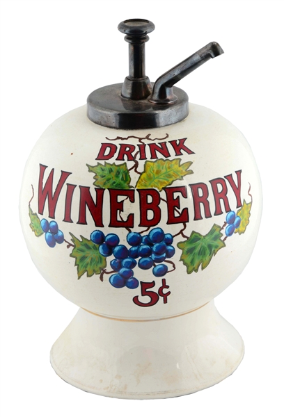 5¢ DRINK WINEBERRY SYRUP DISPENSER.