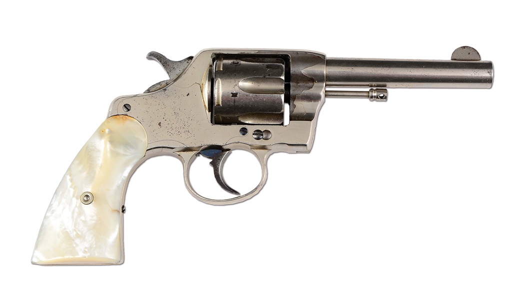 (C) COLT NEW MODEL ARMY & NAVY DOUBLE ACTION REVOLVER WITH PEARLS (1903).