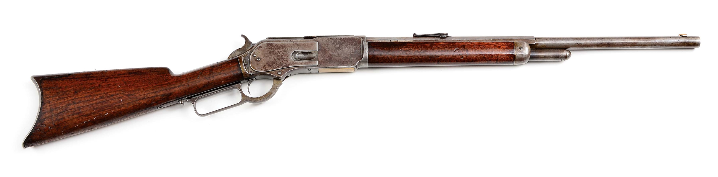 (A) WINCHESTER 1876 LEVER ACTION RIFLE (1881).
