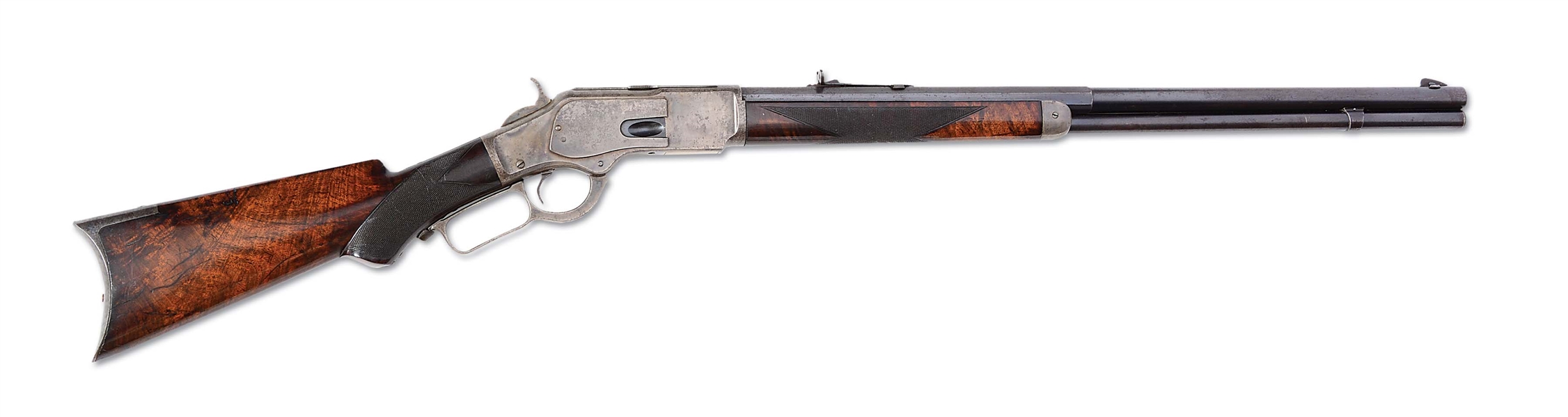 (A) FINE DELUXE WINCHESTER MODEL 1873 LEVER ACTION RIFLE (1882).