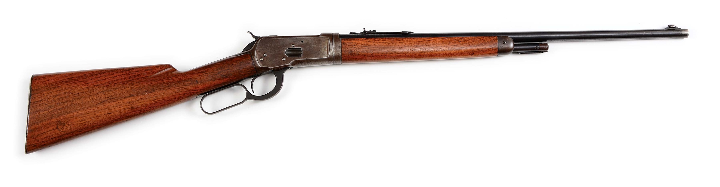 (C) WINCHESTER MODEL 53 TAKEDOWN LEVER ACTION RIFLE (1927).