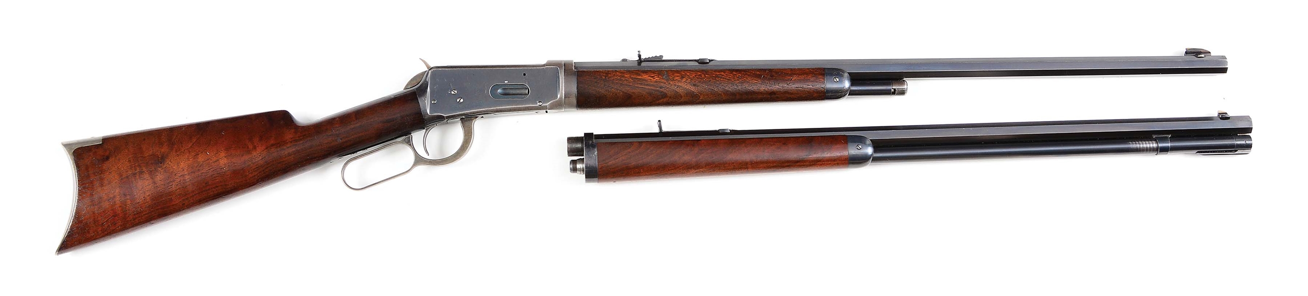 (A) WINCHESTER MODEL 1894 TAKEDOWN LEVER ACTION RIFLE - 2 BARREL SET (1902).