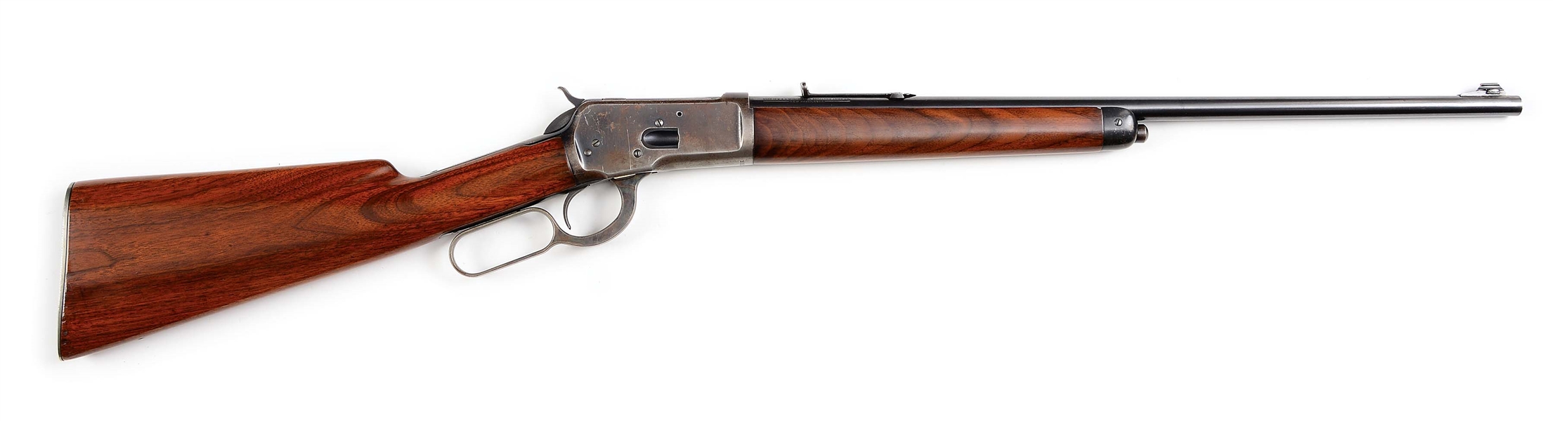 (C) WINCHESTER MODEL 65 LEVER ACTION RIFLE (1934).
