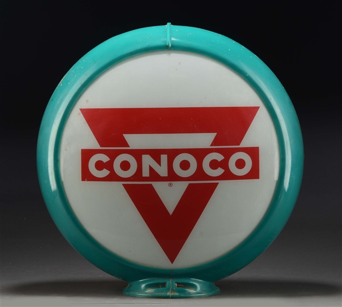 CONOCO GASOLINE 13-1/2" COMPLETE GLOBE ON CAPCO BODY.