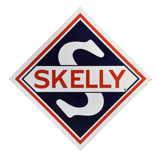 SKELLY GASOLINE PORCELAIN SIGN.