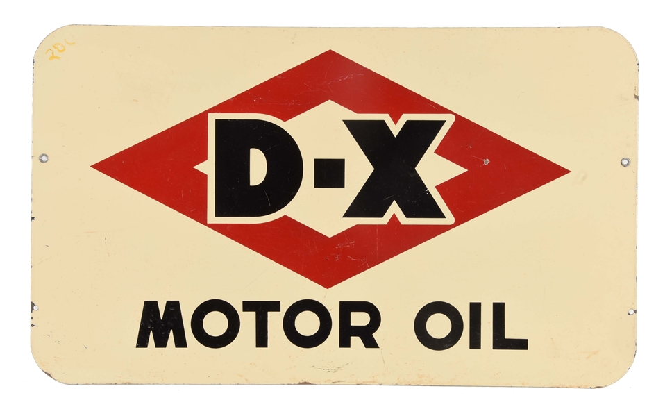 DX MOTOR OIL PORCELAIN SIGN.