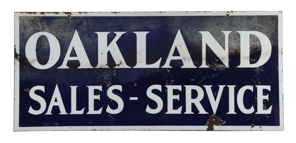 OAKLAND SALES & SERVICE PORCELAIN SIGN.