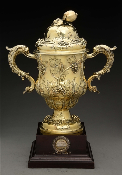 ENGLISH SILVER-GILT CUP AND COVER. 