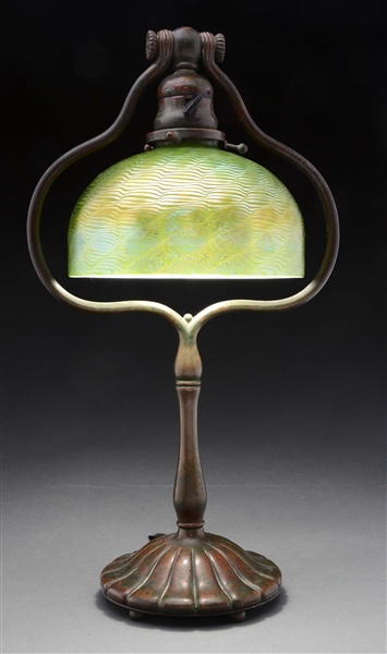 TIFFANY STUDIOS DAMASCENE LAMP. 