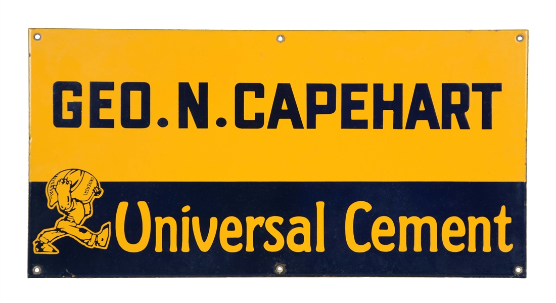 PORCELAIN UNIVERSAL CEMENT ADVERTISING SIGN. 