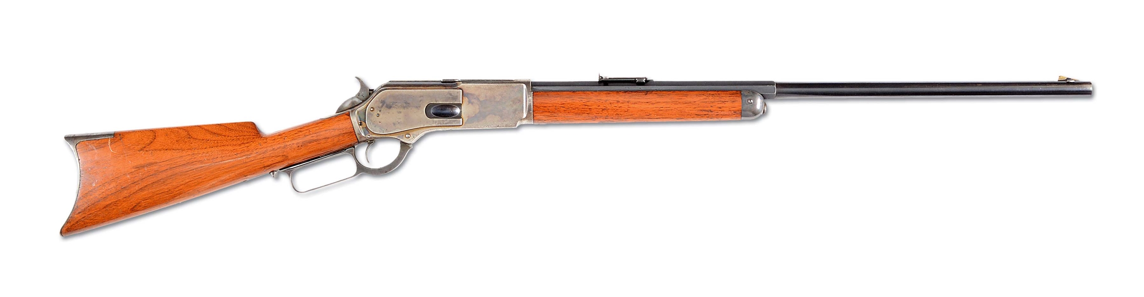 (A) OUTSTANDING WINCHESTER MODEL 1876 3RD MODEL LEVER ACTION RIFLE (1884).