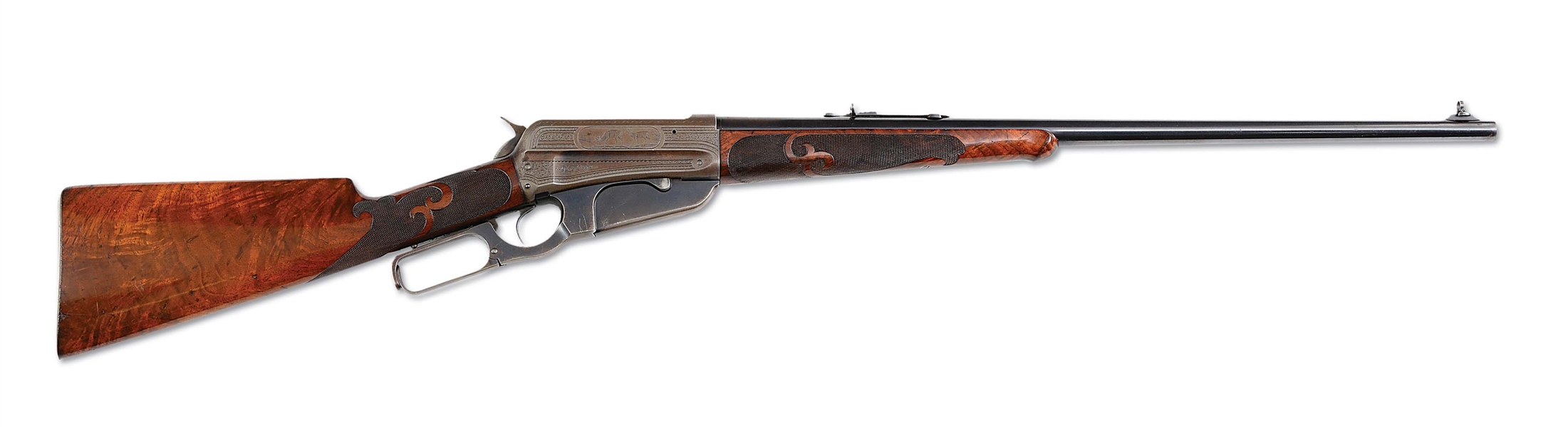 (C) FACTORY ENGRAVED WINCHESTER MODEL 1895 RIFLE (1909).