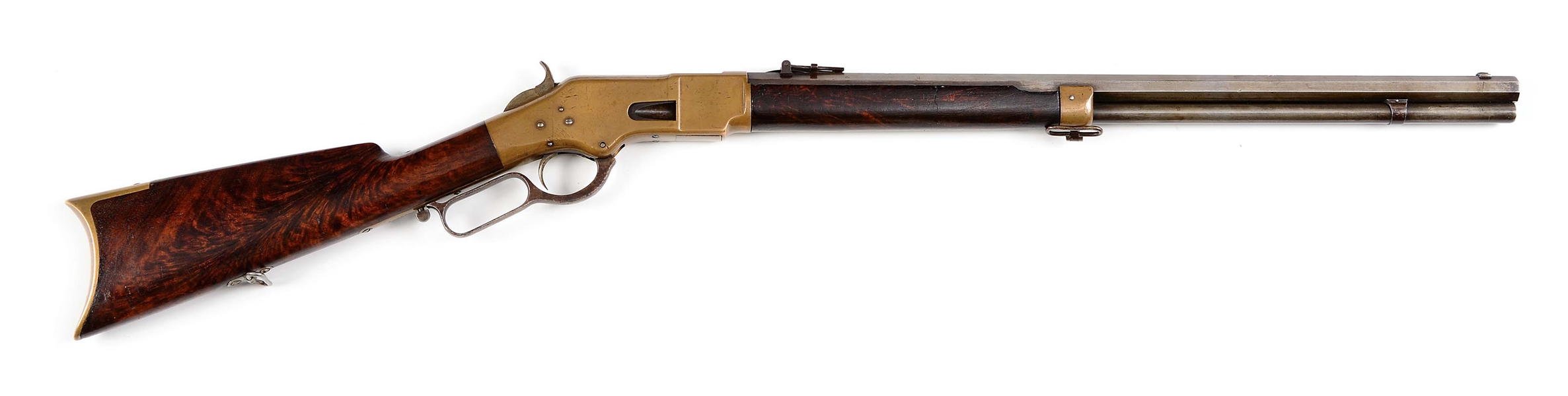 (A) WINCHESTER 3RD MODEL 1866 LEVER ACTION RIFLE WITH DELUXE STOCKS (1874).