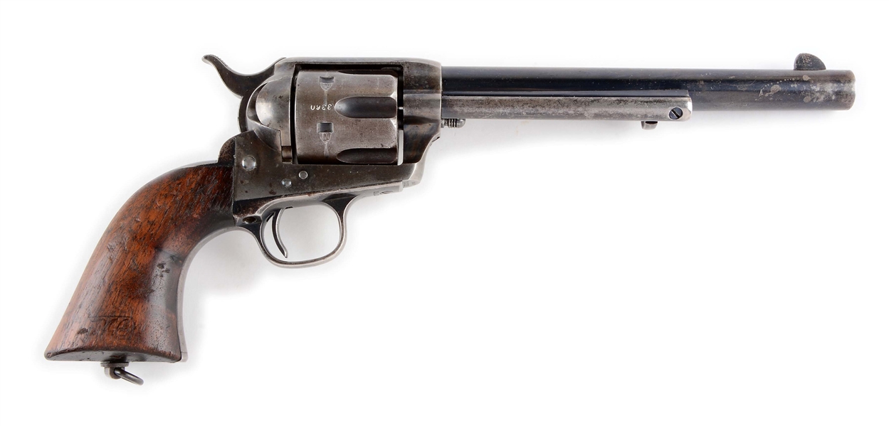 (A) U.S. MARKED COLT SINGLE ACTION ARMY CAVALRY REVOLVER.