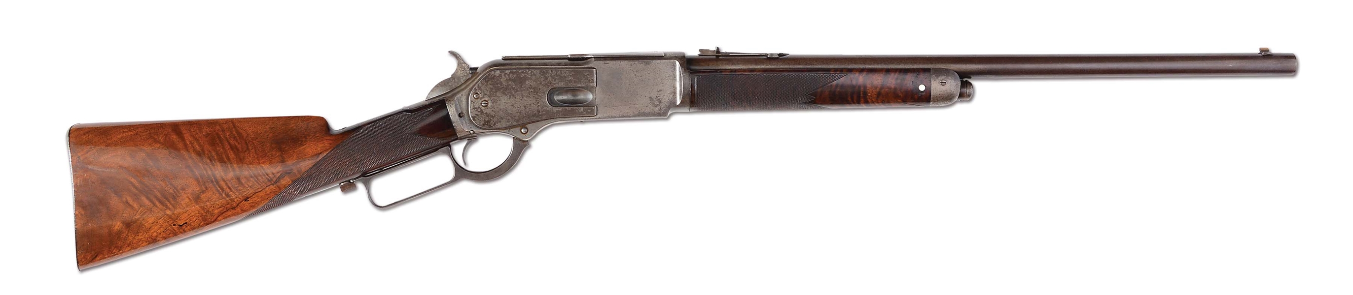 (A) ENGLISH PROOFED DELUXE WINCHESTER .50 EXPRESS MODEL 1876 LEVER ACTION RIFLE (1878).