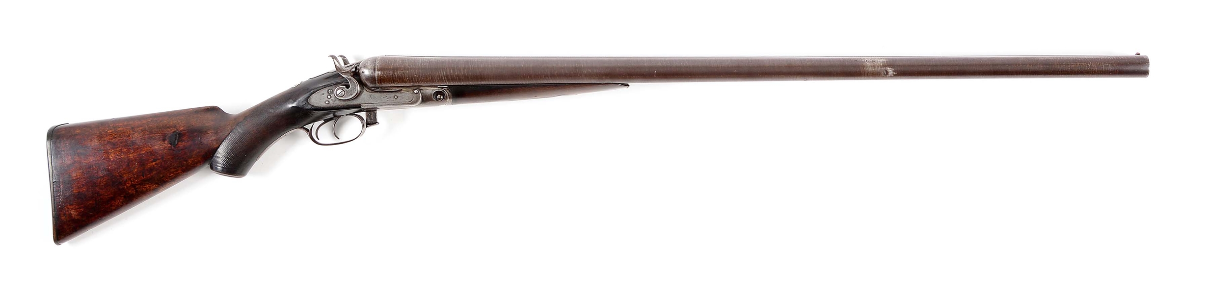 (A) BEASTLY AND EXTREMELY LATE LIFTER MODEL NO. 7 FRAME PARKER HAMMER 8 BORE DOUBLE BARREL SHOTGUN (1894).