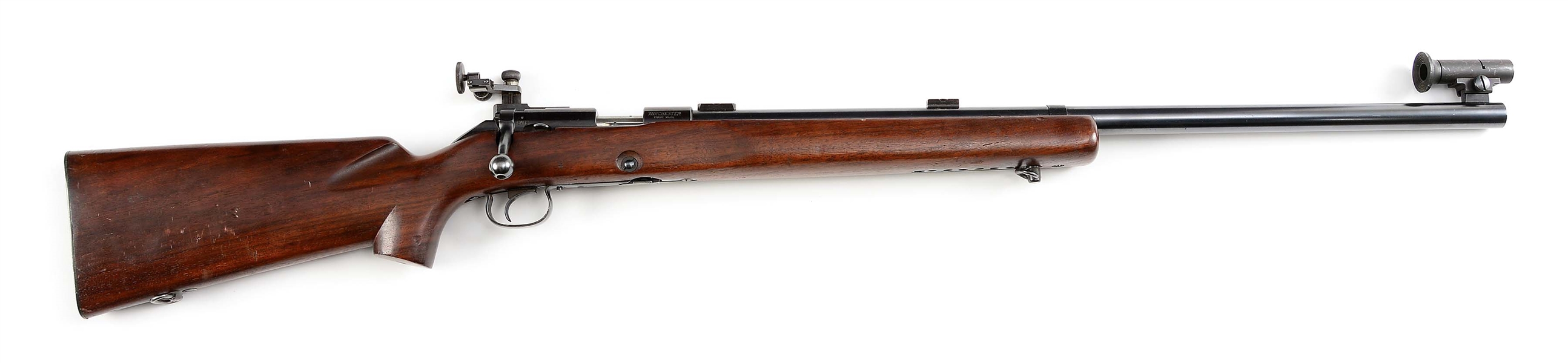 (C) U.S. PROPERTY MARKED WINCHESTER MODEL 52C BOLT ACTION .22 TARGET RIFLE WITH SIGHTS.