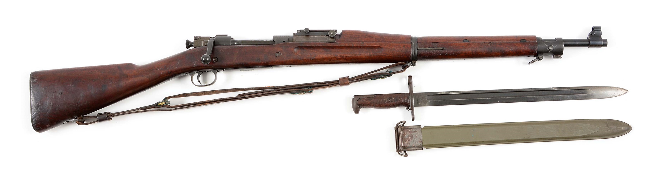 (C) US MILITARY SPRINGFIELD 1903 RIFLE, DATED 5-21 WITH BAYONET.