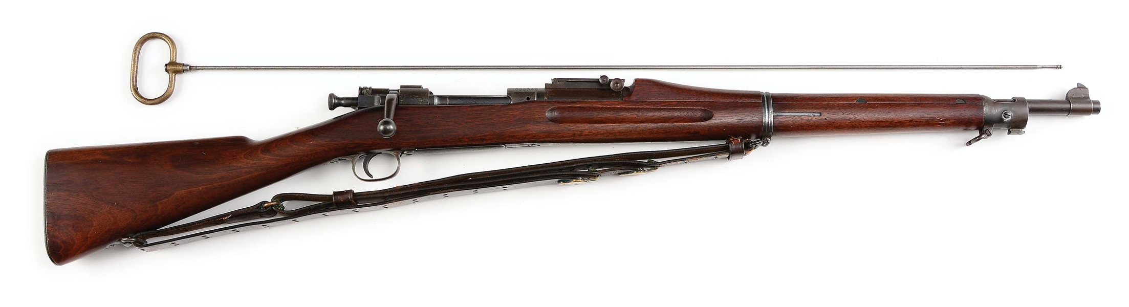 (C) RARE HOFFER-THOMPSON .22 GALLERY PRACTICE SPRINGFIELD RIFLE WITH 25 HOFFER-THOMPSON ADAPTERS.