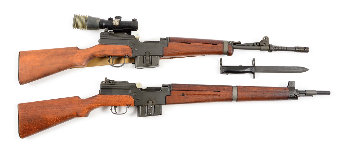 (C) LOT OF 2 FRENCH MAS SEMI-AUTOMATIC RIFLES: 1949-56 SNIPER RIFLE WITH SCOPE & 1949.