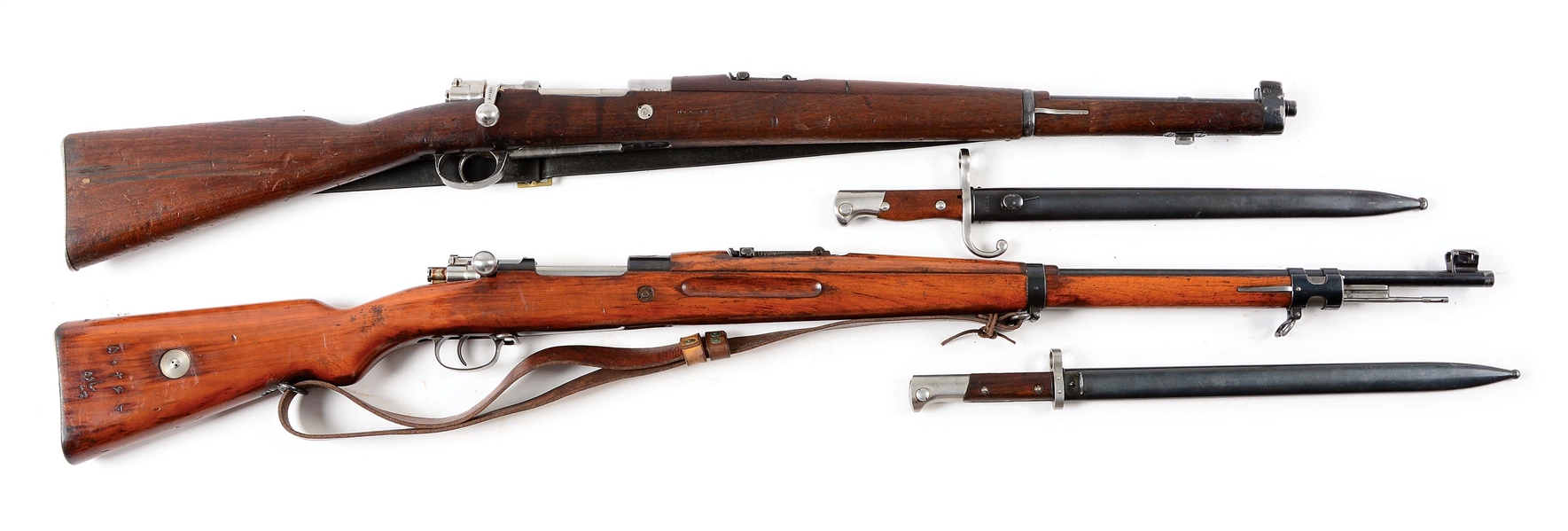 (C) LOT OF 2 FOREIGN MILITARY MAUSER RIFLES: ARGENTINE 1909 CAVALRY CARBINE & PERSIAN 98/29 MAUSER RIFLE