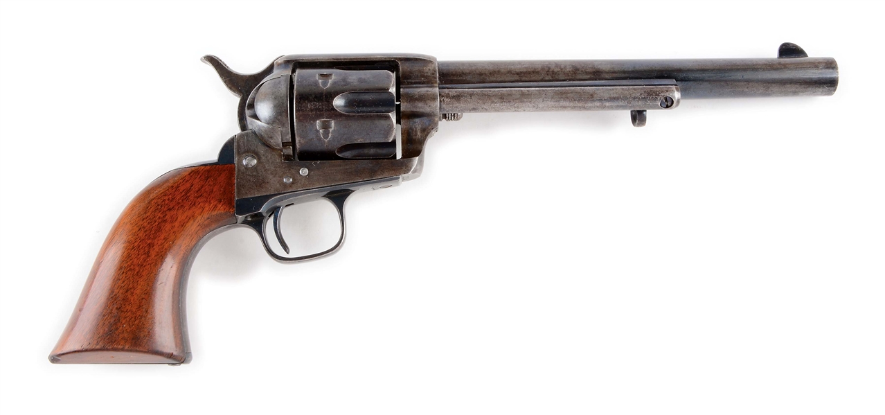 (A) COLT SINGLE ACTION ARMY COMMERCIAL REVOLVER (1876).