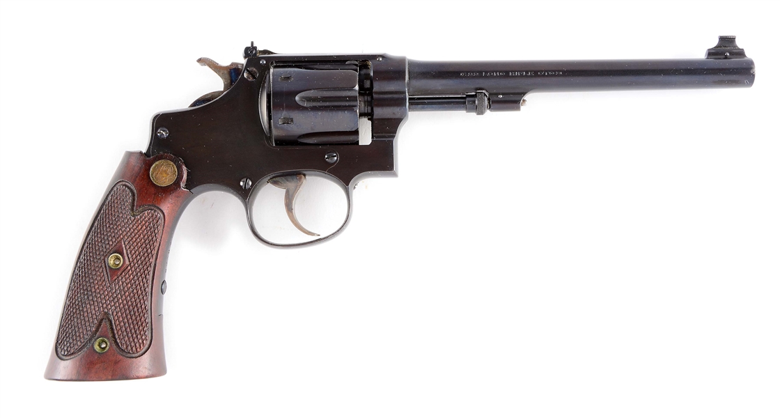 (C) HIGH CONDITION PRE-WAR SMITH & WESSON BEKEART MODEL .22 HE TARGET REVOLVER.