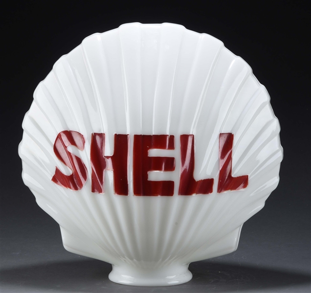 SHELL GASOLINE ONE PIECE CAST CLAMSHELL GLOBE. 