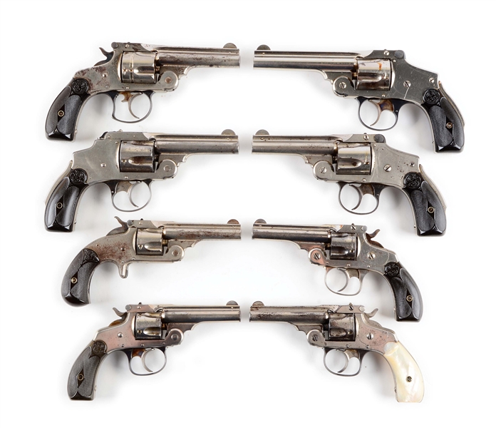 (C+A) LOT OF 8: SMITH & WESSON TOP BREAK REVOLVERS.