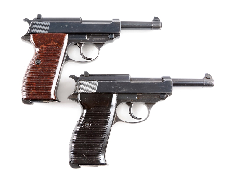 (C) LOT OF 2 WWII NAZI GERMAN P.38 PISTOLS: WALTHER AC43 & MAUSER BYF43.